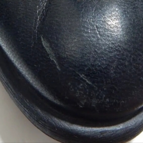 Vera Wang Ozita Black Leather Double Shaft Moto Boots - Picture 8 of 9